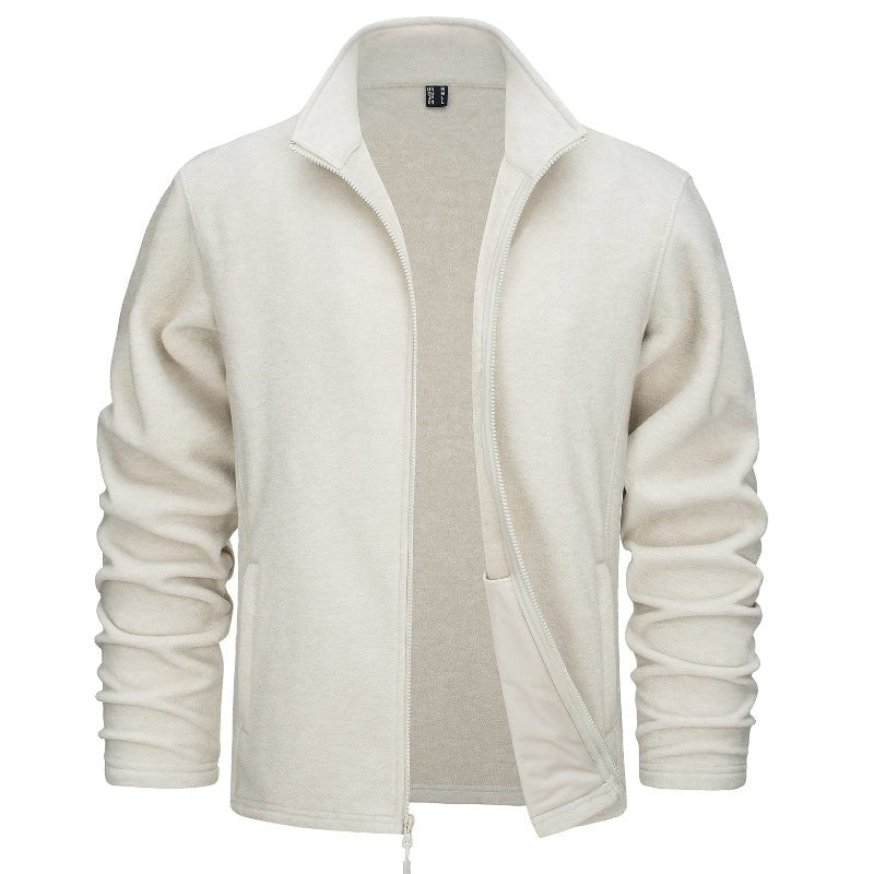 Chaqueta térmica de poliéster beige para hombre