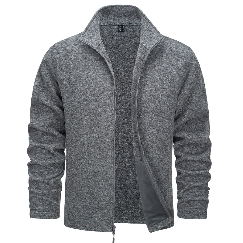 Chaqueta térmica de poliéster gris para hombre