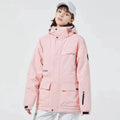 Chaqueta térmica de esquí para mujer 100% impermeable, soporta temperaturas de hasta -30ºC, color rosa