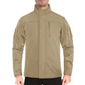 Chaqueta impermeable y térmica para hombre con múltiples bolsillos, color caqui