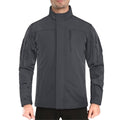 Chaqueta impermeable y térmica para hombre con múltiples bolsillos, color gris