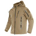 Chaqueta impermeable para hombre, forro térmico, color caqui