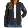 Chaqueta bomber para mujer, ligera y cálida. Negro