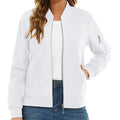 Chaqueta bomber para mujer, ligera y cálida. Blanco