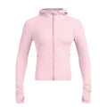 Chaqueta cortavientos deportiva con capucha para mujer,
Ligero, transpirable, de secado rápido, rosa claro