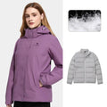 Chaqueta de nieve impermeable con relleno de plumón de ganso para mujer lila