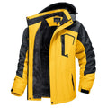 Chaqueta de nieve para hombre con forro térmico e impermeable amarillo