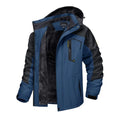 Chaqueta de nieve para hombre con forro térmico e impermeable azul marino