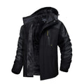 Chaqueta de nieve para hombre con forro térmico e impermeable negro/gris