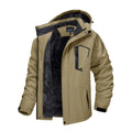 Chaqueta de nieve para hombre con forro térmico e impermeable caqui