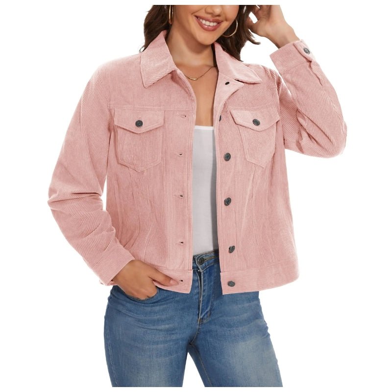 Chaqueta corta de terciopelo para mujer rosa