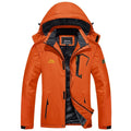 Chaqueta de nieve impermeable y de felpa naranja