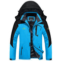 Chaqueta de nieve impermeable y de felpa azul