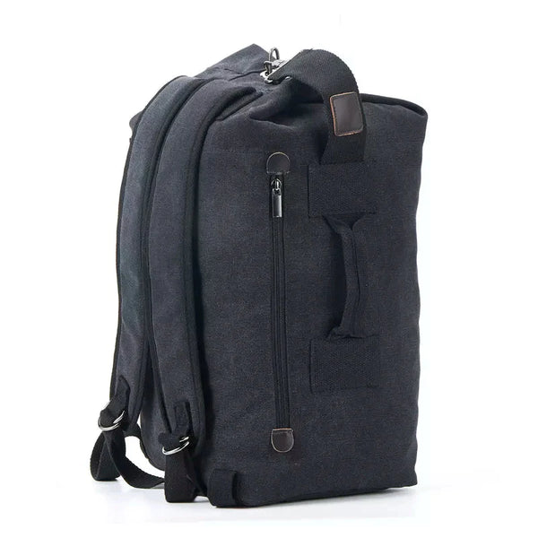 Mochila de lona impermeable de 40L. negro