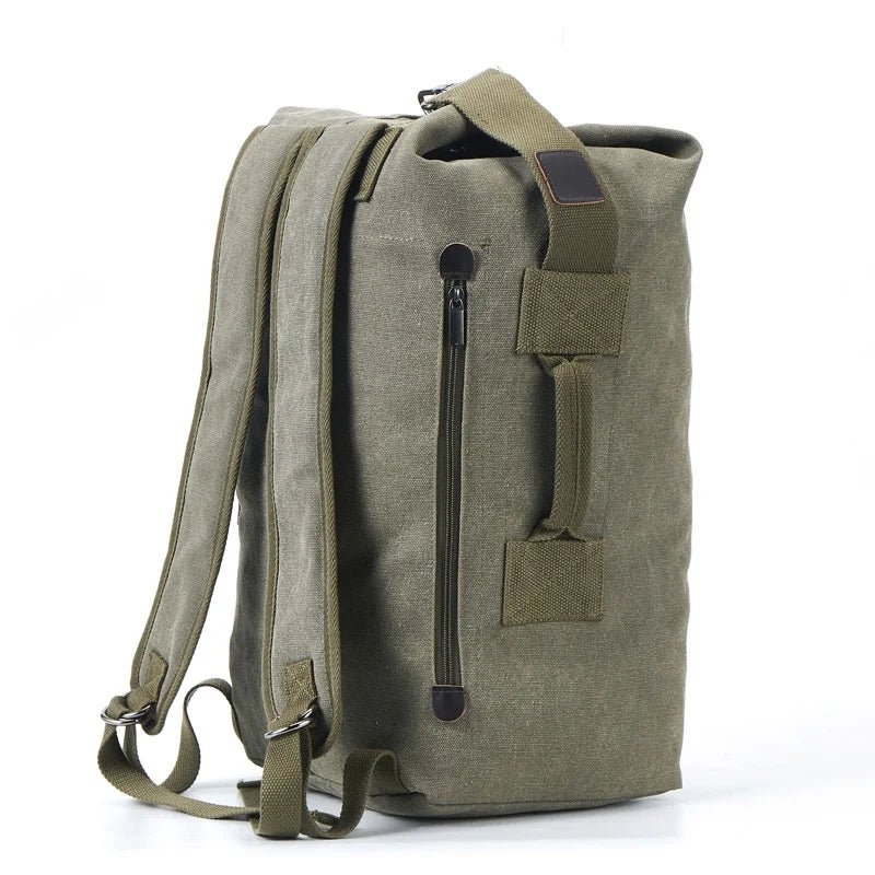 Mochila de lona impermeable de 40L. verde