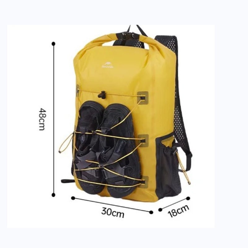 Mochila impermeable de 25 litros.