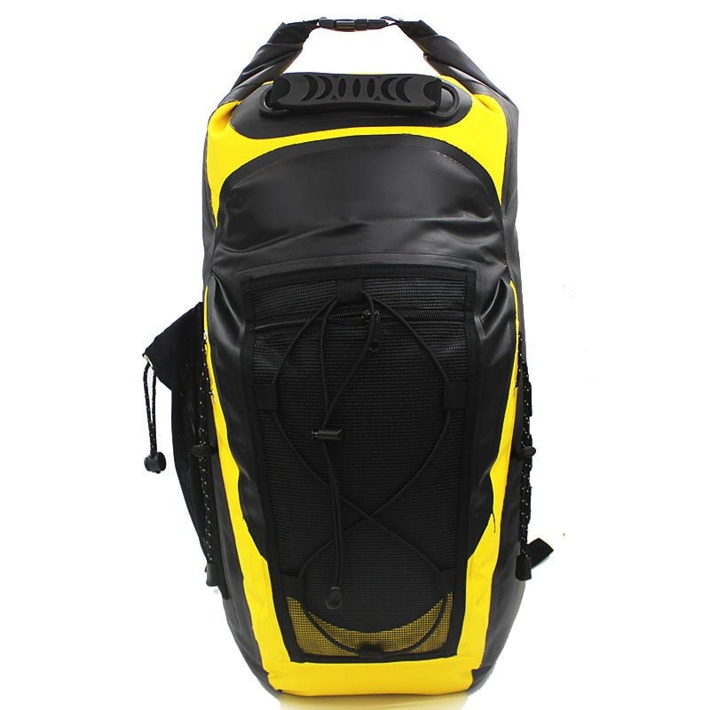 Mochila impermeable de 30 litros. amarillo