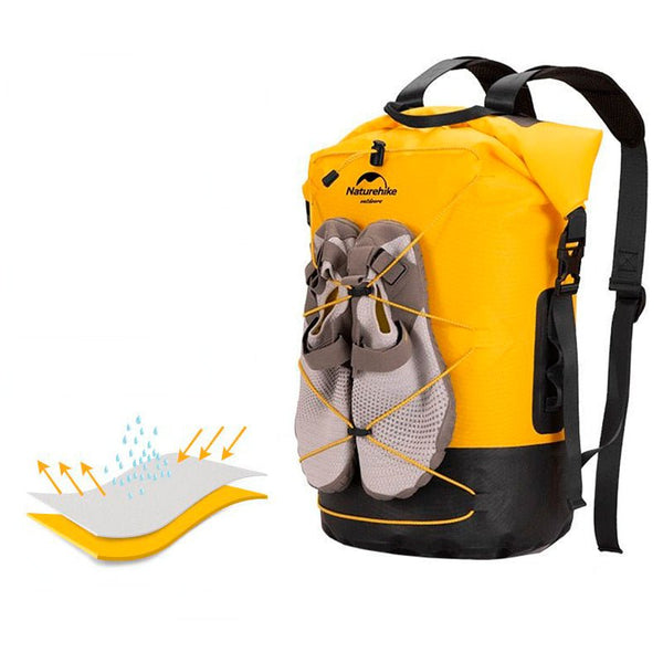 Mochila impermeable de 20 litros.